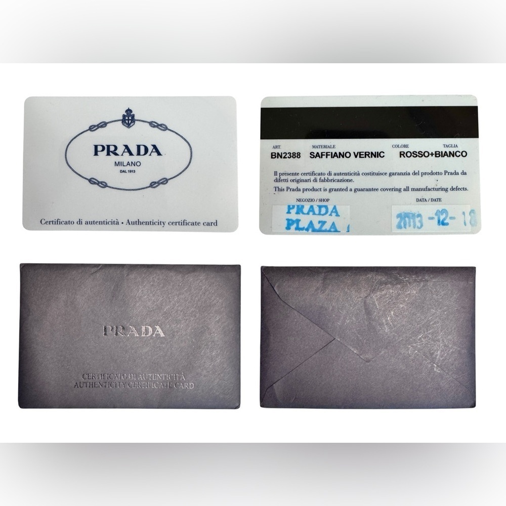 Auth. PRADA 2012 Candy Apple Red Saffiano Leather Tote - Picture 13 of 15